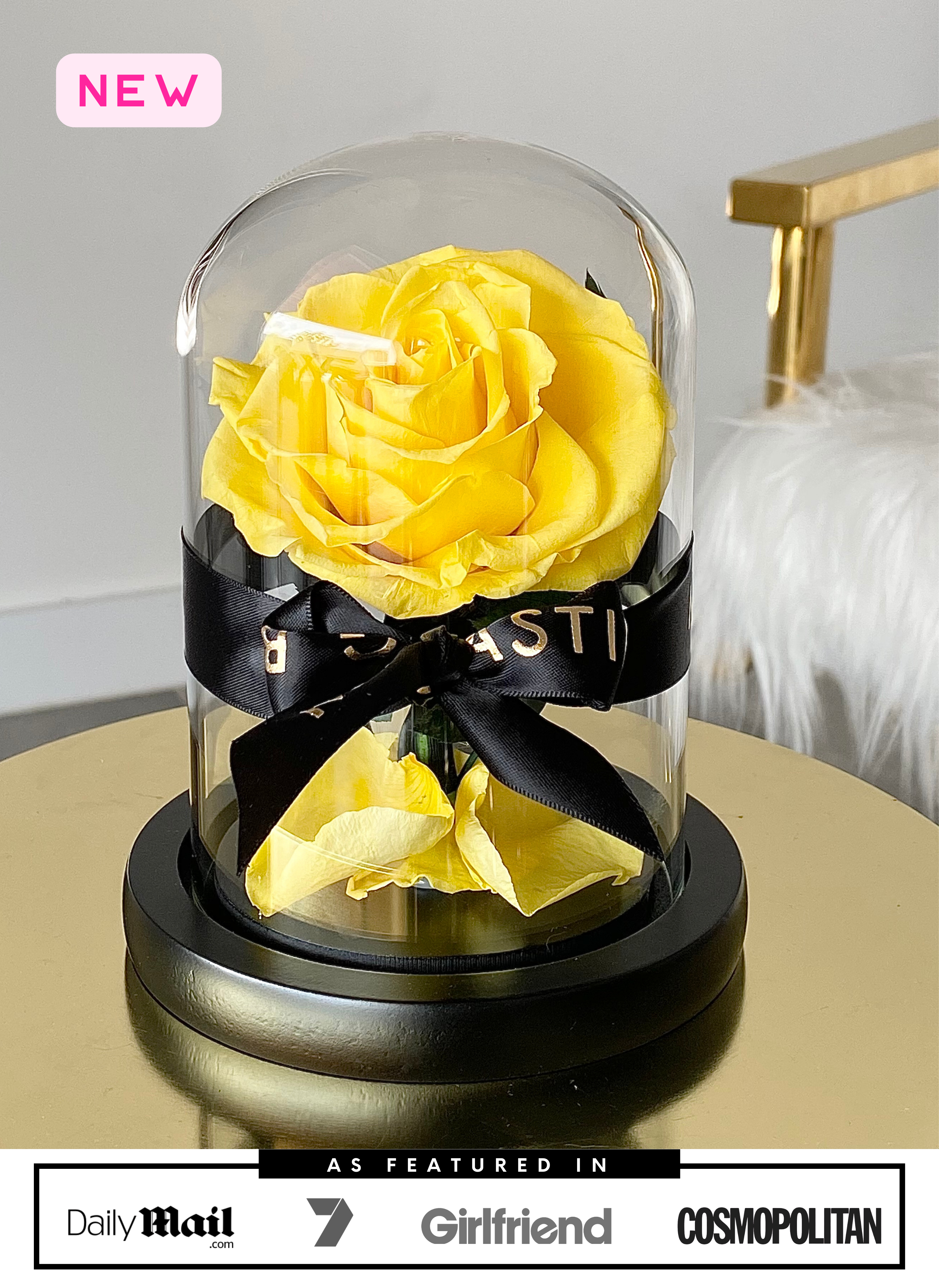 Yellow Mini Rose Dome