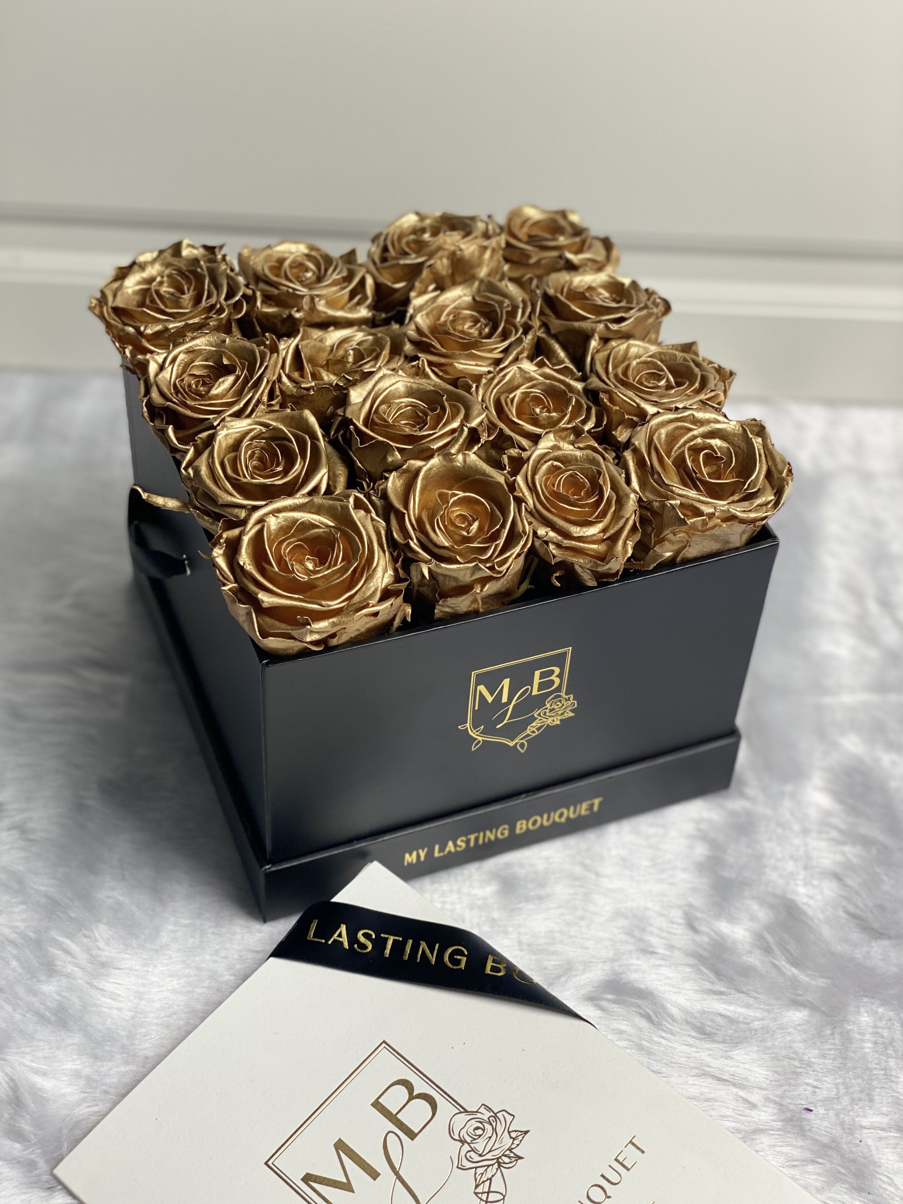 Medium- Gold Roses - My Lasting Bouquet