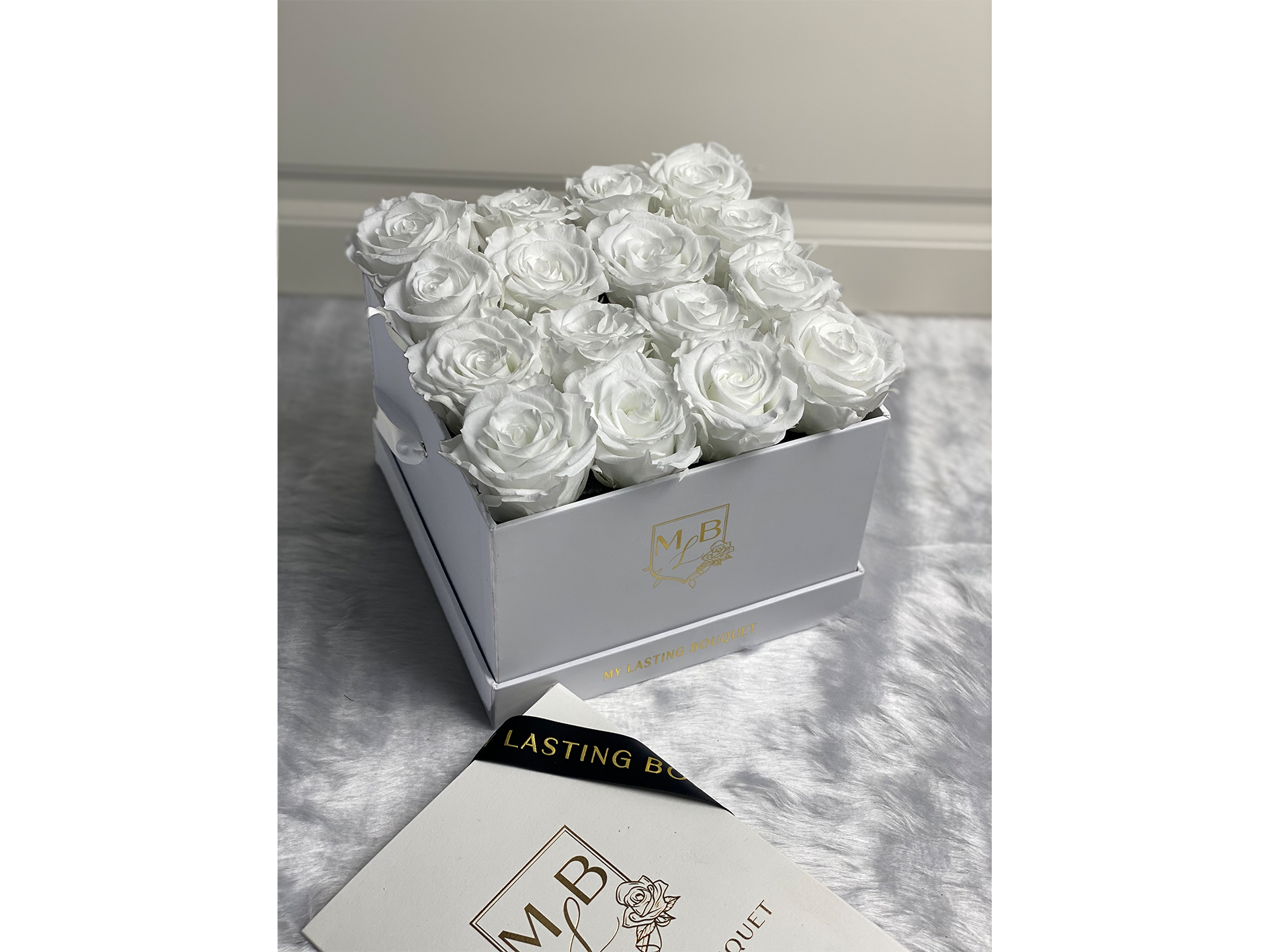 Medium- White Roses - My Lasting Bouquet